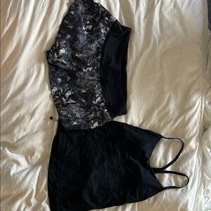 Women’s L Nike black swim tank and shorts